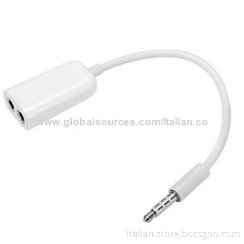 3.5mm Male to 2 female audio splitter cable